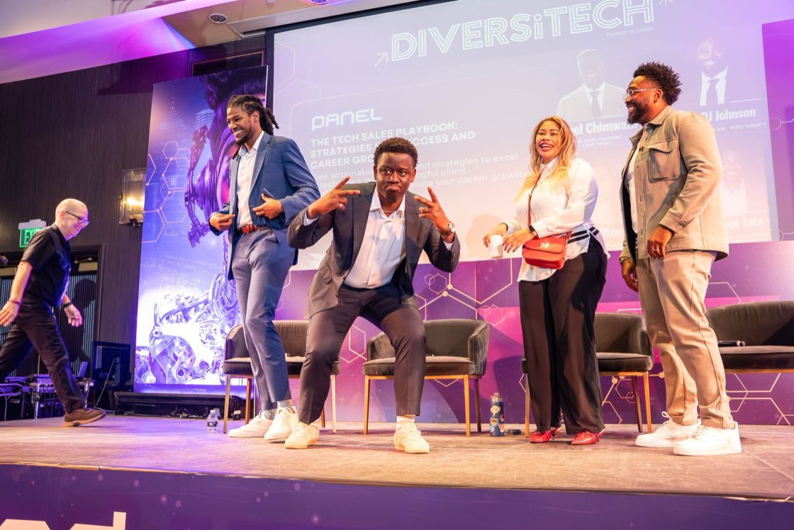 Nigel Chimwaza on stage at Diversitech